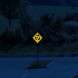 Warning Clockwise Roundabout Symbol Aluminum Sign (HIP Reflective)