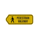 Pedestrian Walkway Aluminum Sign (HIP Reflective)