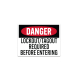 Lockout Tagout Required Decal (Non Reflective)