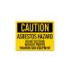 OSHA  Asbestos Hazard Decal (Non Reflective)