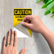 Caution Automatic Gate Swings Out Decal (Non Reflective)
