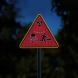 Radiation Warning Aluminum Sign (HIP Reflective)