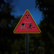Radiation Warning Aluminum Sign (Diamond Reflective)