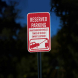 Reserved Parking Unauthorized Vehicles Towed  Aluminum Sign (EGR Reflective)