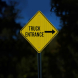 Truck Entrance Aluminum Sign (EGR Reflective)