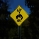 Diamond Crossing ATV Xing Aluminum Sign (EGR Reflective)