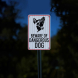 Beware of Dangerous Dog Aluminum Sign (EGR Reflective)