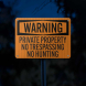 OSHA Warning Private Property Aluminum Sign (EGR Reflective)