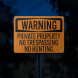 OSHA Warning Private Property Aluminum Sign (HIP Reflective)
