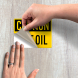 OSHA Caution Hot Oil Decal (Non Reflective)