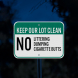 No Littering Dumping Cigarette Butts Aluminum Sign (Diamond Reflective)