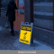 Caution Icy Conditions Corflute Sign (Reflective)