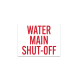 Fire & Emergency Water Main Shut Off Decal (Non Reflective)