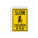 Children At Play Kids Cycling Corflute Sign (Non Reflective)