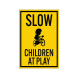 Children At Play Kids Cycling Corflute Sign (Reflective)