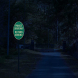 Private Driveway No Turn Around Oval Aluminum Sign (HIP Reflective)