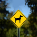 Golden Retriever Guard Dog Symbol Aluminum Sign (Non Reflective)