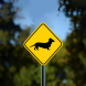 Dachshund Guard Dog Symbol Aluminum Sign (Non Reflective)