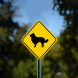 Border Collie Guard Dog Symbol Aluminum Sign (Non Reflective)