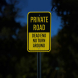 Private Road Dead End No Turn Around Decal (EGR Reflective)