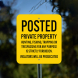 Hunting Fishing Or Trespassing Is Strictly Forbidden Aluminum Sign (Non Reflective)