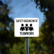 Safety Begins With Teamwork Aluminum Sign (Non Reflective)
