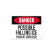 OSHA Possible Falling Ice Park At Own Risk Aluminum Sign (Non Reflective)