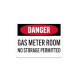 OSHA Gas Meter Room No Storage Permitted Aluminum Sign (Non Reflective)