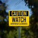 OSHA Watch Overhead Clearance Aluminum Sign (Non Reflective)