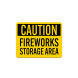 OSHA Fireworks Storage Area Aluminum Sign (Non Reflective)
