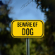 Beware Of Dog Aluminum Sign (Non Reflective)