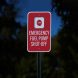 Emergency Fuel Pump Shut Off Aluminum Sign (EGR Reflective)