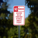 No Parking Violators Towed Away Aluminum Sign (Non Reflective)