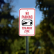 No Parking Tow Away Zone Aluminum Sign (Non Reflective)
