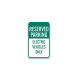Reserved Parking Electric Vehicles Only Aluminum Sign (Non Reflective)