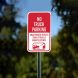 No Truck Parking Aluminum Sign (Non Reflective)