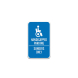Handicapped Parking Sundays Only Aluminum Sign (Non Reflective)