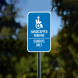 Handicapped Parking Sundays Only Aluminum Sign (Non Reflective)
