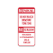 No Parking Do Not Block Driveway Tow Zone Aluminum Sign (Non Reflective)