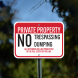 No Trespassing Or Dumping Aluminum Sign (Non Reflective)