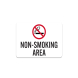 Non Smoking Area Aluminum Sign (Non Reflective)