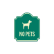 No Pets Symbol Aluminum Sign (Non Reflective)