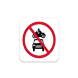 No Automobiles Symbol Aluminum Sign (Non Reflective)