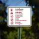 Bilingual No Skateboarding Aluminum Sign (Non Reflective)