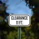 Clearance 11 Ft Crossing Aluminum Sign (Non Reflective)