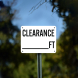 Write-On Clearance Ft Notice Aluminum Sign (Non Reflective)