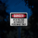 High Voltage Authorized Personnel Only Aluminum Sign (EGR Reflective)