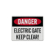 OSHA Electric Gate Keep Clear Aluminum Sign (EGR Reflective)