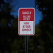 Danger Falling Rocks Park At Your Own Risk Aluminum Sign (HIP Reflective)