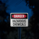 OSHA Danger Hazardous Chemicals Aluminum Sign (EGR Reflective)
